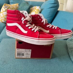 Vans Sk8-Hi Formula One Red Canvas Sneakers Men’s 9.5